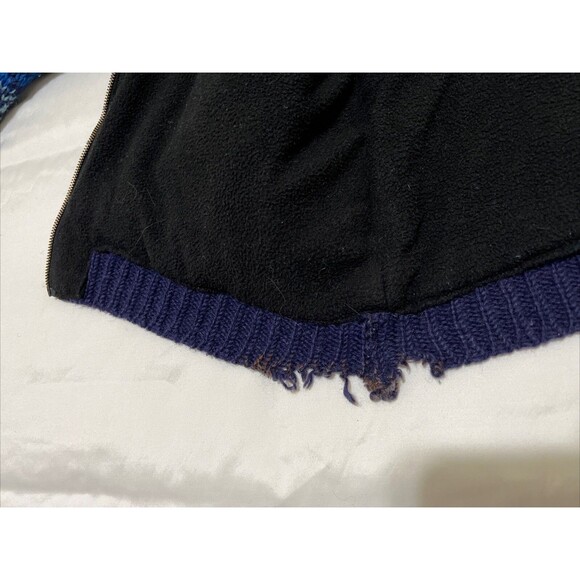 Cardigan Sweater Zip Handmade NEPAL 100% Himalayan Wool Lined L Cabincore Heavy - Picture 12 of 16